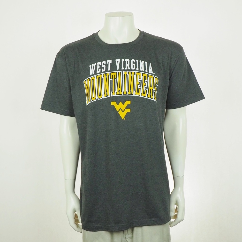 New Fanatics West Virginia Mountaineers Tee Shirt Mens Sz XL Heather Gray Crew